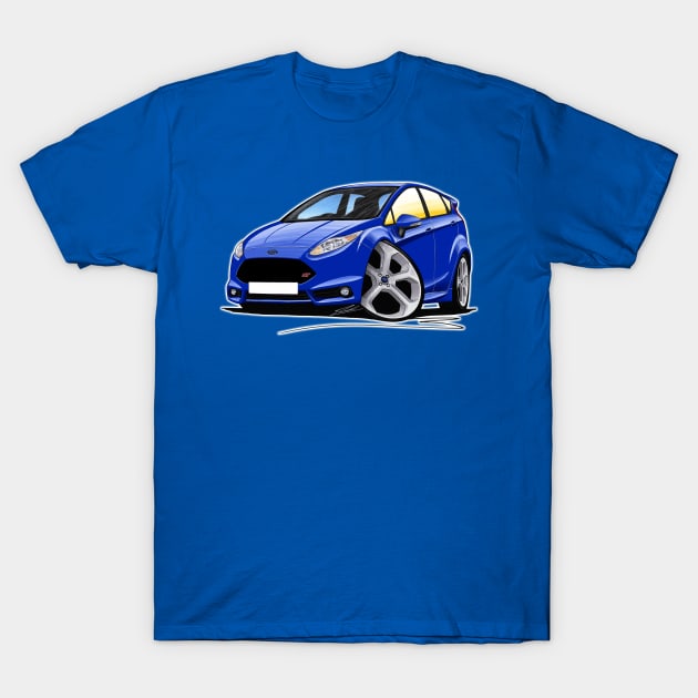 Ford Fiesta (Mk7) ST (5dr) Blue T-Shirt by y30man5